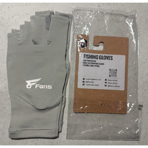 Fishing Gloves UPF50+ Fly Fishing Gloves, Fingerless Gloves Sun Medium *READ...